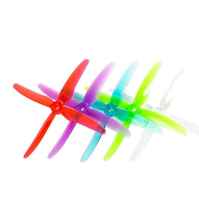 GEMFAN 2 Pairs 51455 5.1 inch Hurricane X 4-blade Propeller 5mm Mounting Hole for RC FPV Racing Drone Quadcopter Multirotor