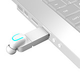 FCLUO Q13s Single Ear Wireless Bluetooth Headset USB Magnetic Charging Mini Invisible in-Ear Headphones Chip Noise Reduction CVC Dual Noise Reduction Technology