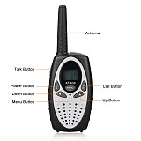 FCLUO 2Pcs XF-638 Handheld 0.5w Wireless 2-Way Radio Walkie Talkie Outdoor 3KM Range Interphone for Kids Toy New LCD Backlit Display Best Children's Day Christmas Thanksgiving-Day Gift