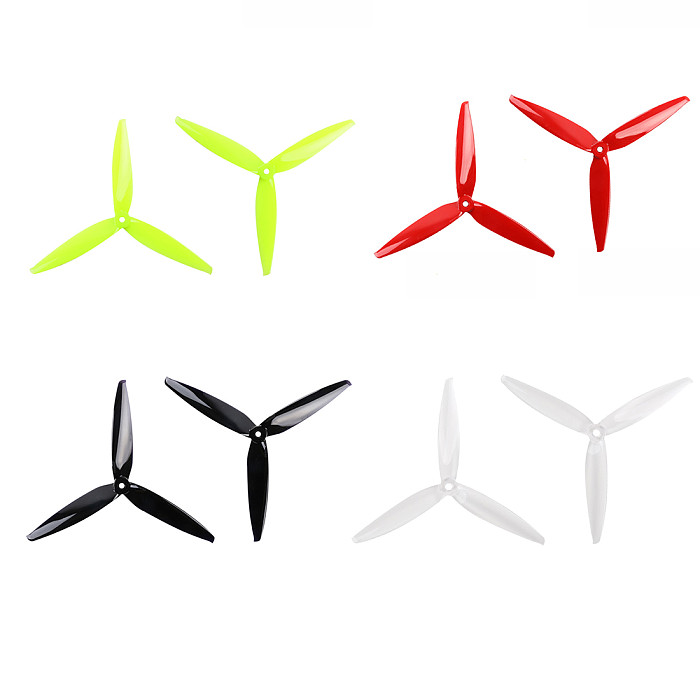 Gemfan 2 Pairs Flash 7040 7 Inch 3-Blade Propeller CW & CCW for 2206-2407 motor RC Racing Drone FPV Replacment Parts
