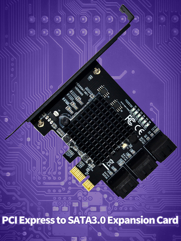 XT-XINTE 2-Port SATA III PCIE PCI Express to SATA3.0 6G Expansion Controller