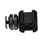 BGNING Live Mobile Phone Multi-machine Bracket 1/4 Double-layer Screw One for Three Hot Shoe Base Fill Light Microphone Monitor Multi-function Three Hot Shoe Bracket