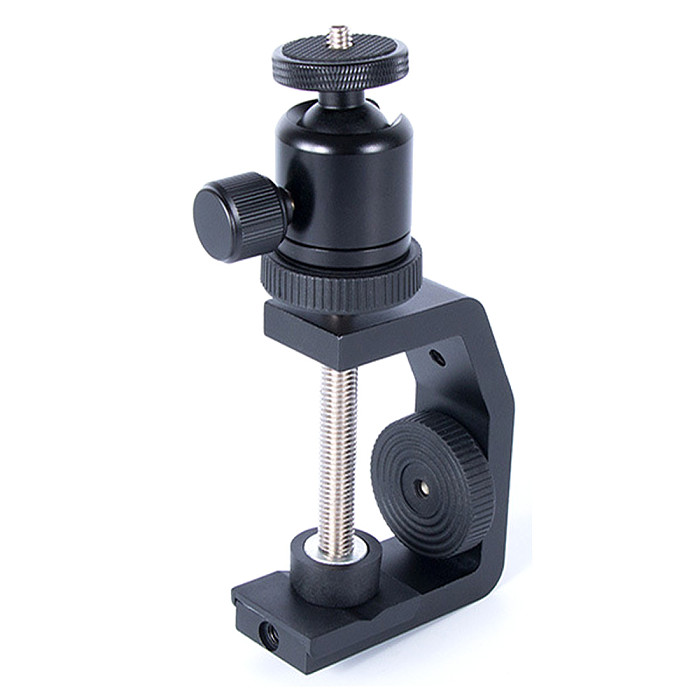 BGNING Aluminum Alloy Large C-clip Fixed and Adjustable Camera Holder Car Phone Clip with 1/4 Inch Camera Screw Nut Adapter LS011