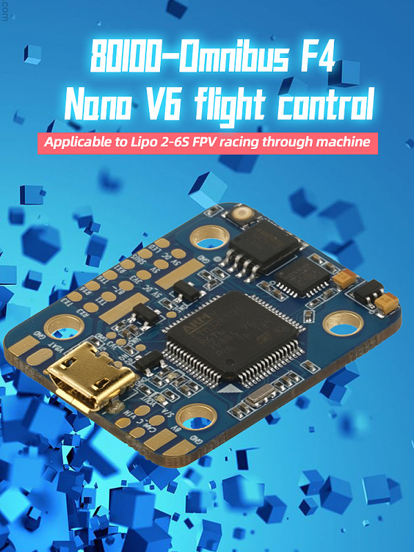 OMNIBUS F4 Nano V6 with LC Filter AIO Flight Controller OSD 5V 2A BEC 2-6S 5x UARTs for FPV Racing Drone DIY RC Quadcopter Multirotor