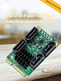 XT-XINTE 4 Ports SATA III 6Gbps Mini PCIE PCI-Express 88SE9215 Controller Card SATA 3.0 Mini PCI-E Hard Disk SSD Adapter Extension Card
