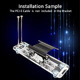 XT-XINTE Video Graphics Card Bracket RGB LED Light Kickstand Base Holder w/ External PCI-E 3.0 16X Extension Riser Cable for DIY ATX Case