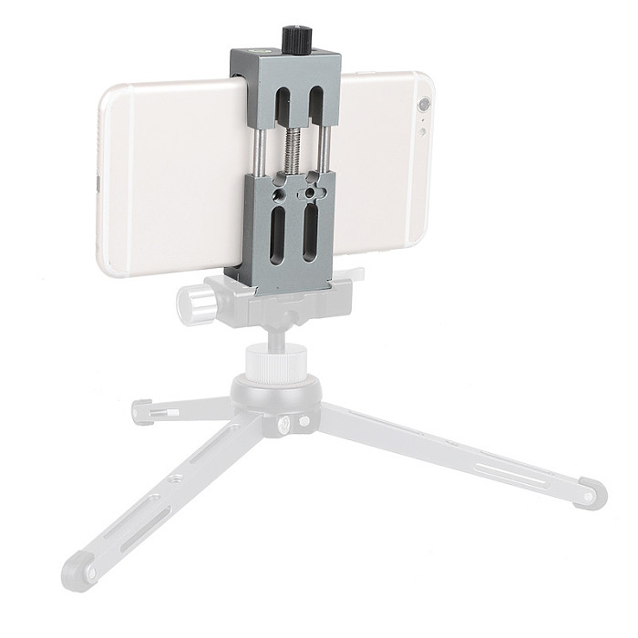 BGNING XJ-8 Aluminum Alloy Tripod Head Bracket Holder Clip For Mobile Phone iPhone Samsung