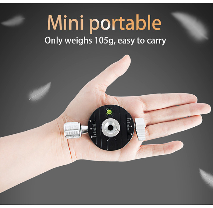 BGNING QJ07 Aluminum Alloy 360 Rotate Camera Clamp Tripod Mini Portable Quick Release Clamp Accessories with Conversion Screw