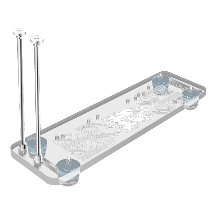 XT-XINTE Video Graphics Card Bracket RGB LED Light Kickstand Base Holder w/ External PCI-E 3.0 16X Extension Riser Cable for DIY ATX Case