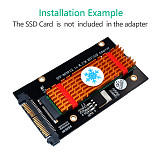XT-XINTE Upgrade M.2 SSD M Key to U.2 SFF-8639 Adapter PCI-E U2 to M2 w Cooling Heatsink for NVME SSD Expansion Card 2230/2242/2260/2280