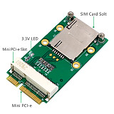 XT-XINTE Mini PCI-E Adapter Card mPCIe with SIM Card Slot for 3G 4G Module USIM Card Slot Extension/WWAN LTE/GPS Card Desktop Laptop