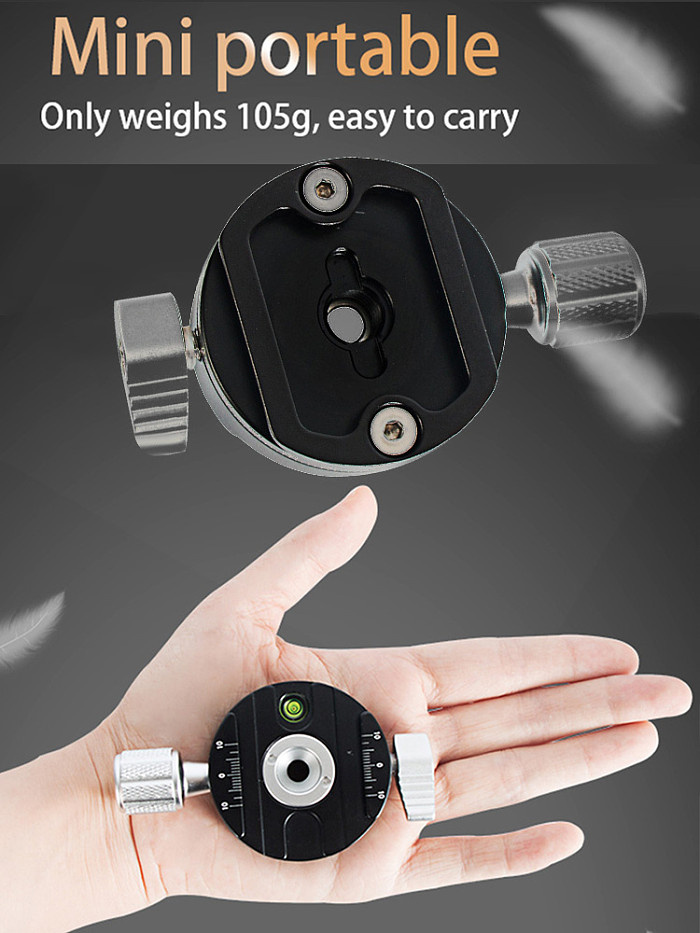 BGNING QJ07 Aluminum Alloy 360 Rotate Camera Clamp Tripod Mini Portable Quick Release Clamp Accessories with Conversion Screw