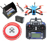 QWinOut Featherbird-135 135mm Brushless FPV Racing Drone 2S DIY RC Quadcopter RTF with MiniF4 FC Flysky FS I6 Remote Controller FPV Display Apron Racing Gate
