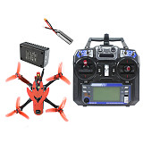 QWinOut Featherbird-135 135mm Brushless FPV Racing Drone 2S DIY RC Quadcopter RTF with MiniF4 FC Flysky FS I6 Remote Controller 7.4V 2S 450MAH Battery