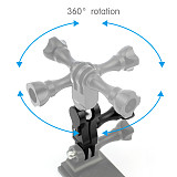 BGNING Universal Aluminium 360 Degree Swivel Rotating Tripod Mount Adapter Head Pivot Arm Connector with Three-Way Pivot Arm & 7-Shaped Handle Screw
