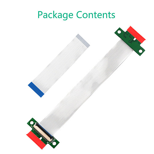 XT-XINTE PCI Express 1X to 1X Riser Adapter Male to Male PCI-E Extender Flexible Ribbon Extension Flex Relocate Cable 15cm+25cm for FPC
