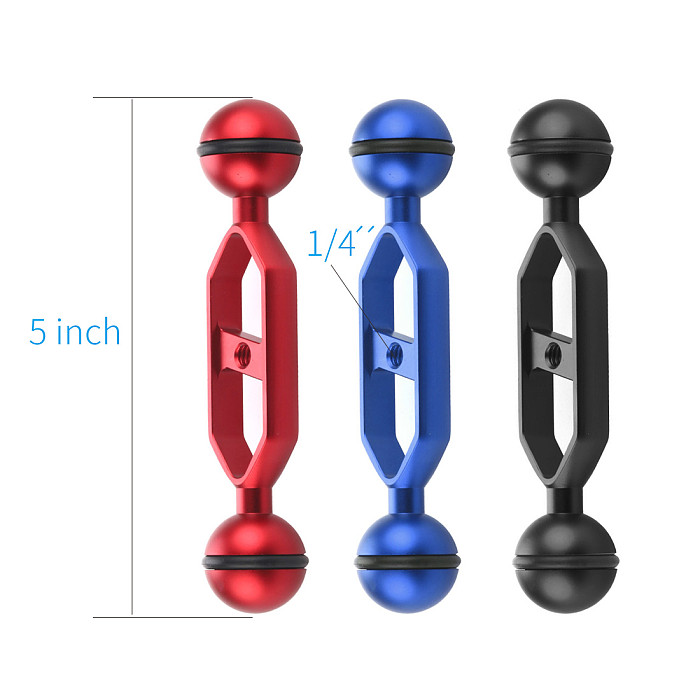 BGNING Aluminum Alloy Diving Lighting Arm with Buoyancy Arm Extension Lens Base Professional Diving Equipment Accessories