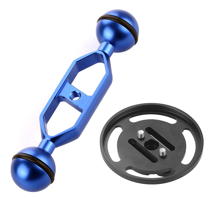 BGNING Aluminum Alloy Diving Lighting Arm with Buoyancy Arm Extension Lens Base Professional Diving Equipment Accessories