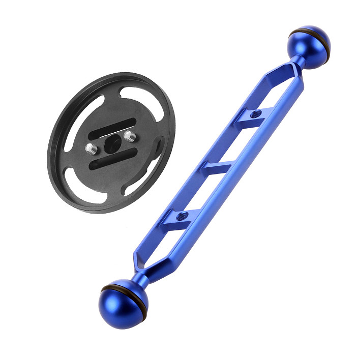 BGNING Aluminum Alloy Diving Lighting Arm with Buoyancy Arm Extension Lens Base Professional Diving Equipment Accessories
