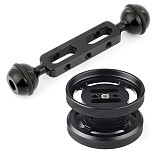 BGNING Aluminum Alloy A13 Diving Lights Arm with M67 Double Lens Holder for DSLR Camera