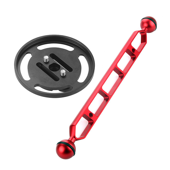 BGNING Aluminum Alloy Diving Lighting Arm with Buoyancy Arm Extension Lens Base Professional Diving Equipment Accessories