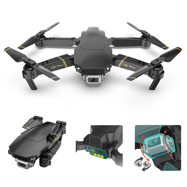 Global Drone GD89 Pocket Selfie Drone Foldable Drone RC Aircraft Camera Drone 480P 1080P Live Video Helicopter FPV Quadrocopter  