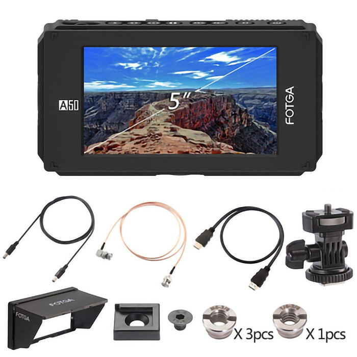 FOTGA A50 A50TL A50TLS 5 inch HD Touch Screen Director Video Monitor Camera Live Top SDI Monitor