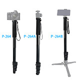 BGNING P-264/P-264A/P-264B SLR Micro Single Camera Monopod Mobile Phone Self-timer Bracket Aluminum Alloy Portable P-308C/P-308D ​Live Selfie Bracket​