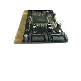 XT-XINTE PCI Expansion Add on Card 4 Ports SATA 1.5Gbps for Sil 3114 Chipset RAID Controller Card for PCI Standard 2.3 Desktop Computer