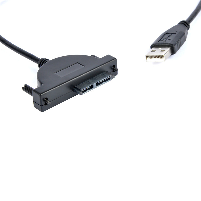 XT-XINTE USB 2.0 to Mini Sata 7+6P 13Pin Adapter Cable for 2.5 Inch Hard Drive SSD Laptop CD/DVD ROM Slimline Optical Drive Converter
