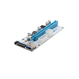 XT-XINTE 3 in 1 Molex 4Pin SATA 6PIN PCI-E Riser Card 60cm PCI Express 1x to 16x Graphic Extender Adapter USB 3.0 Cable for Bitcoin Miner