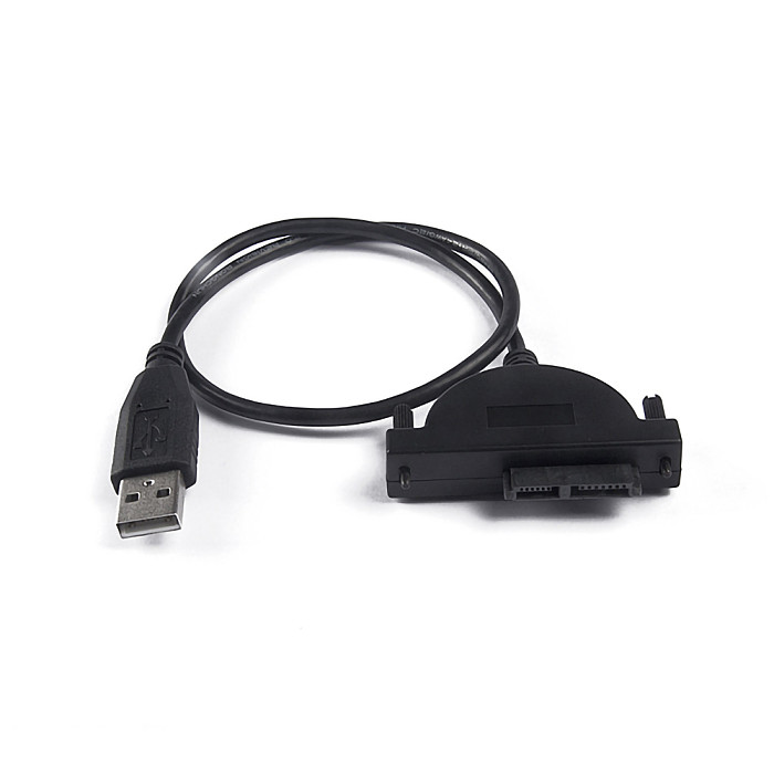 XT-XINTE USB 2.0 to Mini Sata 7+6P 13Pin Adapter Cable for 2.5 Inch Hard Drive SSD Laptop CD/DVD ROM Slimline Optical Drive Converter