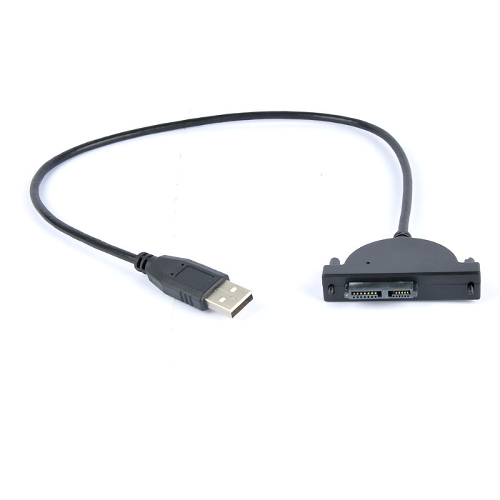 XT-XINTE USB 2.0 to Mini Sata 7+6P 13Pin Adapter Cable for 2.5 Inch Hard Drive SSD Laptop CD/DVD ROM Slimline Optical Drive Converter