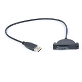  XT-XINTE USB 2.0 to Mini Sata 7+6P 13Pin Adapter Cable for 2.5 Inch Hard Drive SSD Laptop CD/DVD ROM Slimline Optical Drive Converter