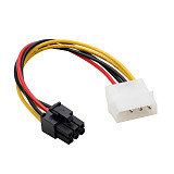 XT-XINTE 1x 18cm High Quality 4 Pin Molex to 6 Pin PCI-Express PCIE Graphic Video Card Power Converter Cord Adapter Cable