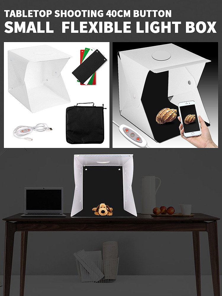XTXINTE Mini Photo Studio Light Box Adjustable Brightness Portable