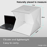 XT-XINTE Mini Photo Studio Light Box Adjustable Brightness Portable Folding Table Top Photography Lighting Kit LED Lights 4 Colors Backdrops 40cm