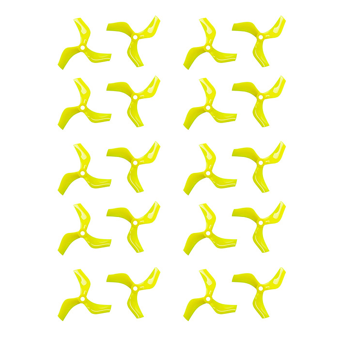 10 Pairs Gemfan 75mm Ducted Props PC 3-Blade Propeller CW CCW 5mm Hole for RC Drone FPV Racing 1408-1808 Brushless Motor Cinewhoop Cinedrone
