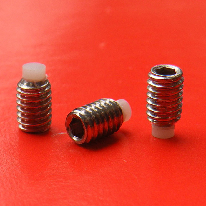 BGNING ​20Pcs M5 Polyacetal Non-slip Rubber Head Stop Screw Stainless Steel Allen Headless Hexa Socket Bolts Buffering M5*8 Screws Set