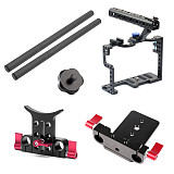 BGNING Camera Base Lens Bracket 25CM/40CM Carbon Fiber Catheter with 1/4 Screw Rabbit Cage Extension Accessories for Panasonic GH5 Cat Cage