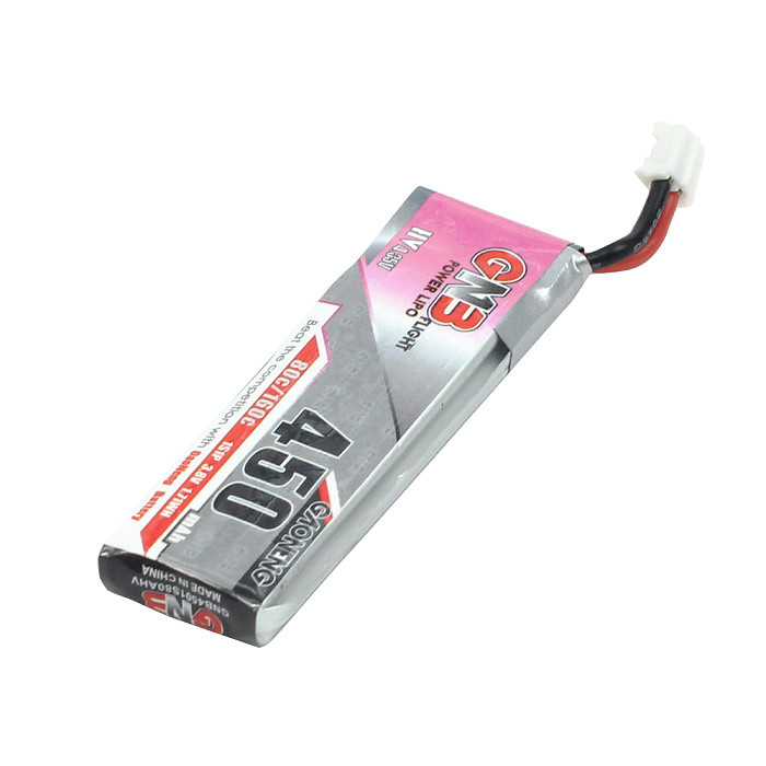 GNB 450MAH 1S HV 80C 3.8-4.35V Lipo Battery PH2.0 Plug Connector For E010 M80S Tiny7 RC Models FPV Racing Drone