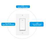 Mingchuan 1-Pack Smart WiFi Switch Control Lighting Switch from Anywhere Easy Install in-Wall No Hub Required Compatible with Alexa and Google Home IFTTT White