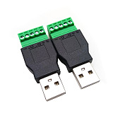 XT-XINTE USB Male/Female Terminal Green Adapter USB Extension Terminal Converter 5pin Terminal