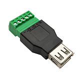 XT-XINTE USB Male/Female Terminal Green Adapter USB Extension Terminal Converter 5pin Terminal