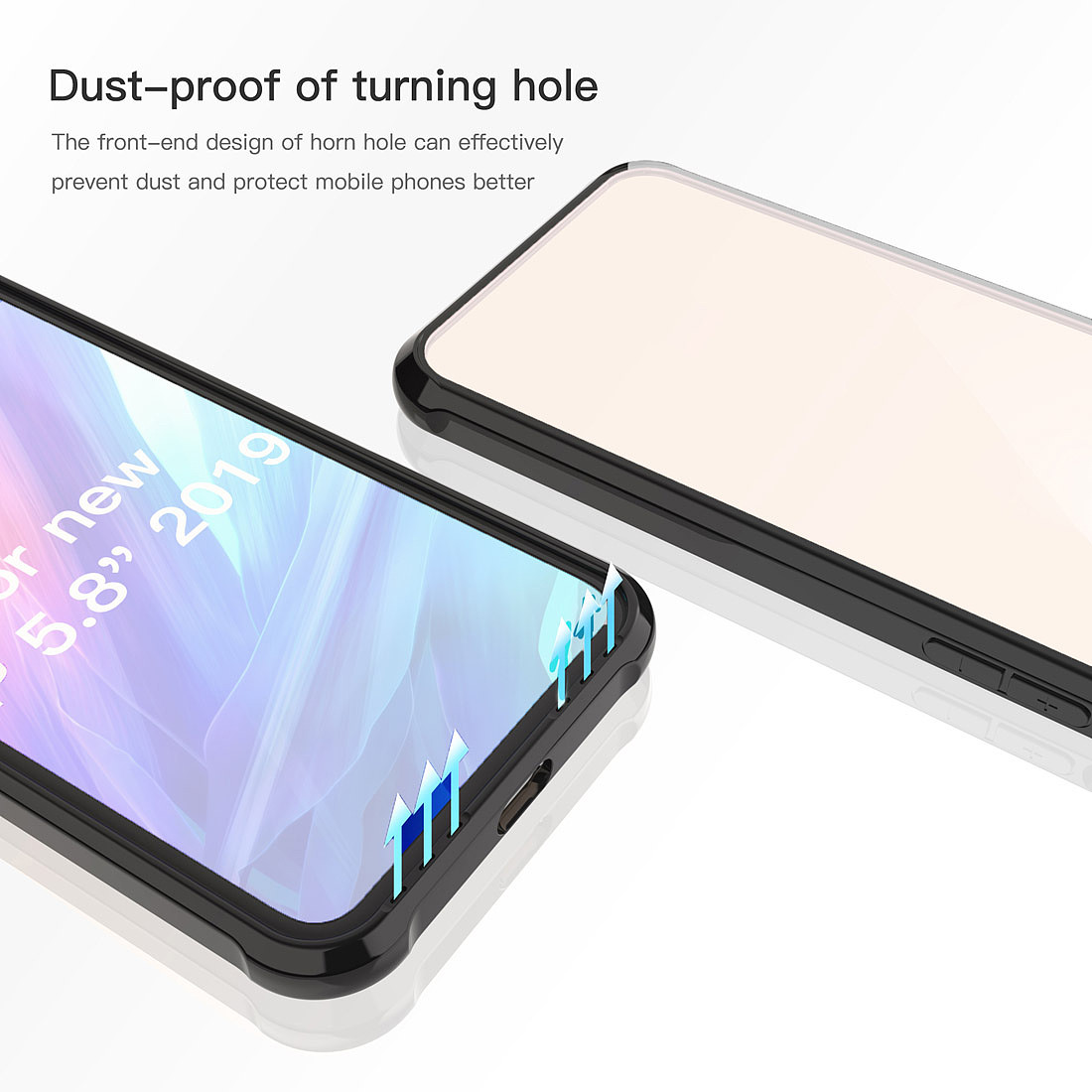 FCLUO Fourcorner Dropproof Protective Cover Acrylic Hard Shell Case