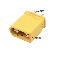 10pairs Amass XT30U Male Female Bullet Connector Plug the Upgrade XT30 For RC FPV Lipo Battery RC Quadcopter (5 Pair)