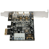 PCIE Combo 3 Ports 2x 1394B 9Pin + 1x 1394A 6Pin PCI-Express Controller Card Adapter Expansion IEEE 1394 B+A for FireWire 800