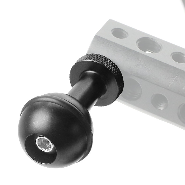 For DJI OSMO 360 GoPro13 BGNING Ball Mount Adaptor Aluminum Alloy CNC Anti-Reverse Adjustabled-Length Ball Head Adapter for Action Camera Photography Diving Equipment DSLR Cage