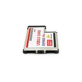 XT-XINTE 2 Dual Ports USB 3.0 HUB Express Card ExpressCard 54mm Hidden Adapter Converter USB3.0 for PCMCIA Laptop PC