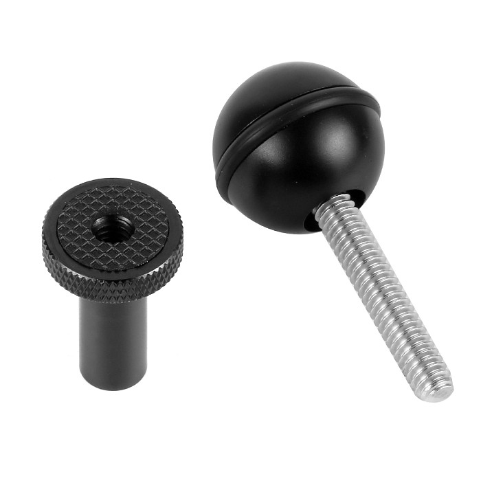 QWINOUT Aluminum Alloy Anti-Reverse Extended Ball Head Equipment Outdoor Diving Photography Ball Head Bracket Adjustable Screw Active Ball Head Seat For DJI OSMO 360